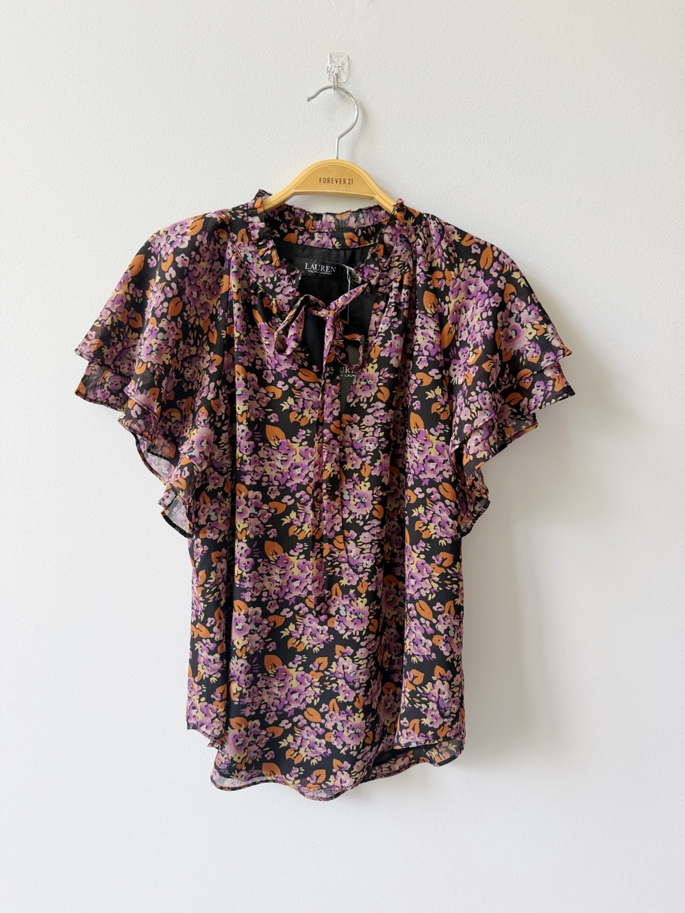 Lauren Ralph Lauren Vanity-Short Sleeve Blouse size S NWT $125